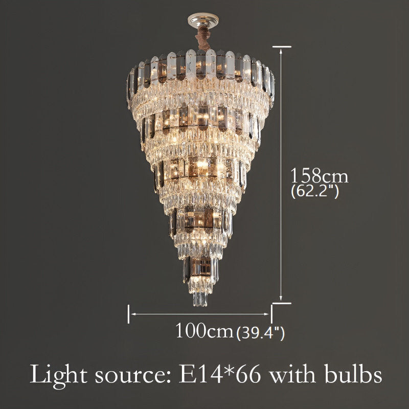 Voltri | Post-modern Grand Luxury Crystal Chandelier, Dia39.4"By Miron Demid LLC