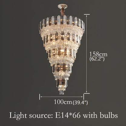Voltri | Post-modern Grand Luxury Crystal Chandelier, Dia39.4"By Miron Demid LLC