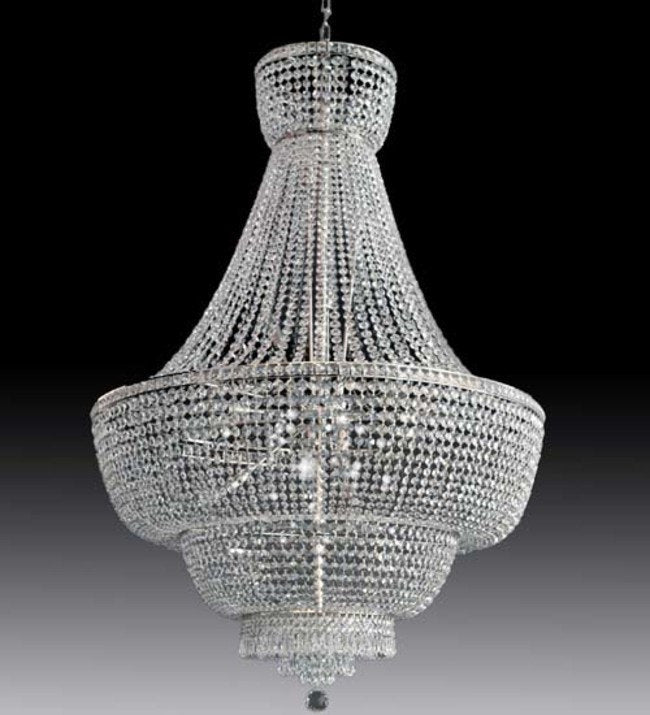 Meyda Tiffany 160122 Beethoven 8 Light 39"W Crystal Empire - Chrome / CrystalBy Meyda Lighting