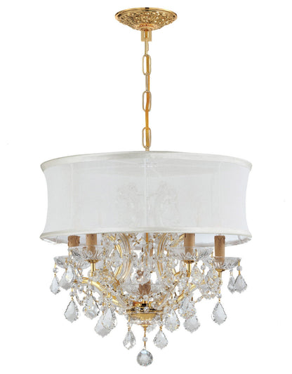 Crystorama Lighting Group 4415-SMW-CL-S Brentwood 6 Light 20"W - GoldBy Crystorama Lighting