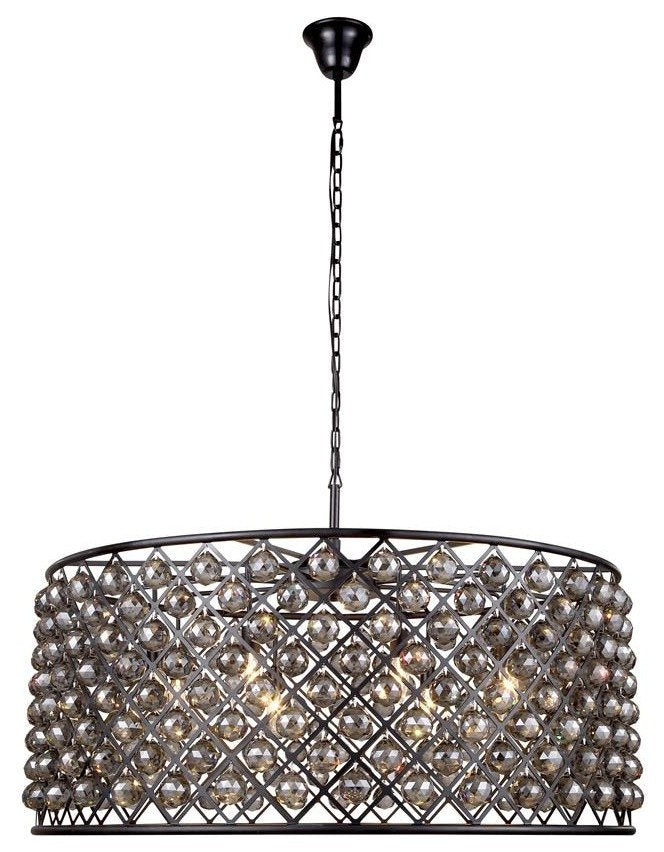 Urban Classic Madison 10 Light Pendant Lamp, Mocha BrownBy Urban Classic