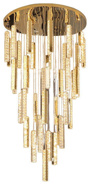 Santa Margherita Ligure | Creative Gold LED Crystal Chandelier, 39 Lights, Warm LightBy Miron Demid LLC