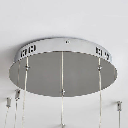 Bern | Chrome Ring Crystal Chandelier for Dining Room, 1 Layer LargeBy Miron Demid LLC