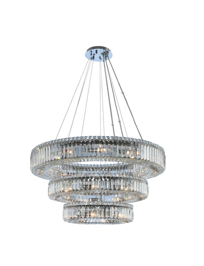 Rondelle 36x12" 27-Light Contemporary Large Pendants by AllegriBy Allegri Crystal by Kalco Lighting