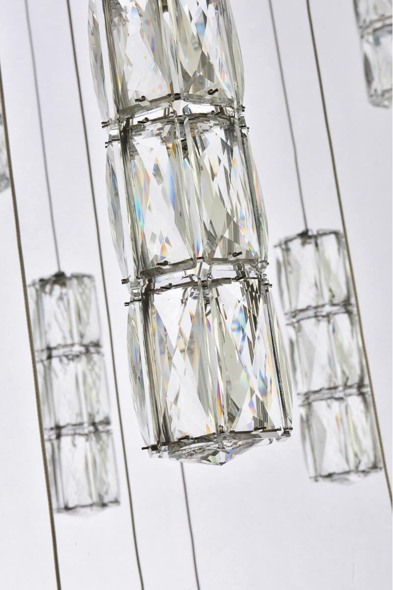 Elegant Lighting Polaris 42" Led Chandelier in ChromeBy Elegant Furniture & Lighting