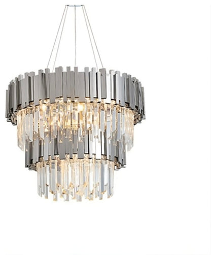 Gio 2-Tier Polished Chrome Crystal ChandelierBy Morsale.com