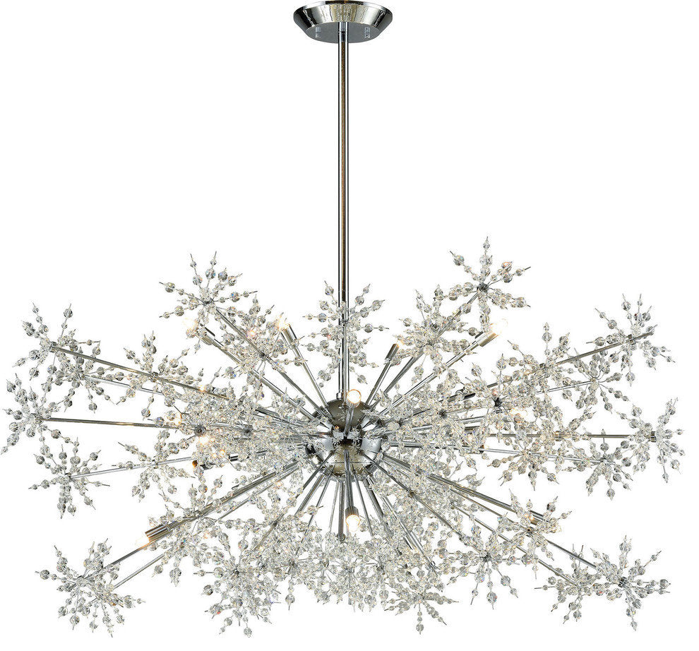 Elk Lighting Snowburst 20-Light Chandelier, Polished ChromeBy ELK Group International