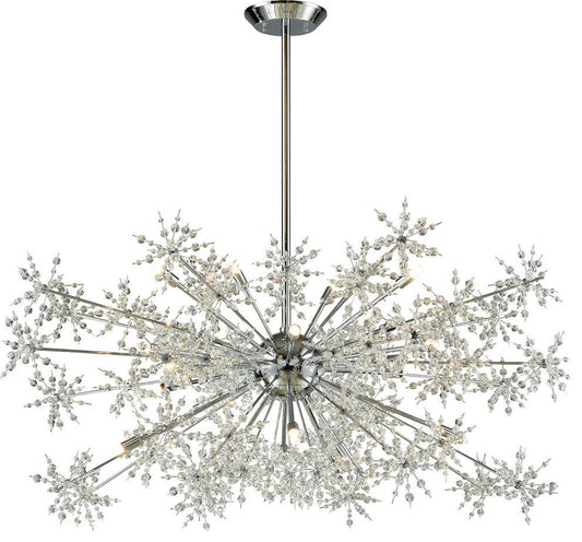 Snow Burst 20 Light Chandelier, Polished ChromeBy ELK Group International