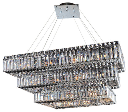 Baguette 34-Light Modern Large Pendant by AllegriBy Allegri Crystal by Kalco Lighting