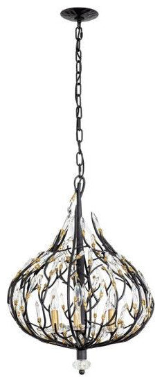 Bask 3-Light Pendant In Glam Style, 25"Hx18"WBy Varaluz