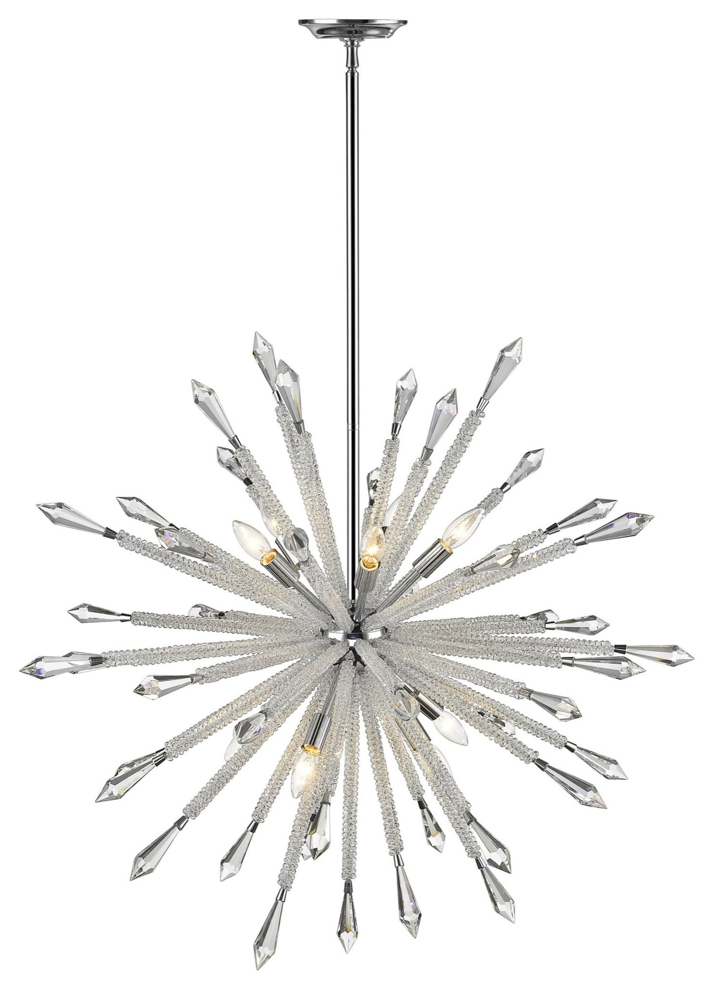 Z-Lite 4002-10 Soleia 10 Light 37"W Crystal Sputnik Chandelier - ChromeBy Z-LIte
