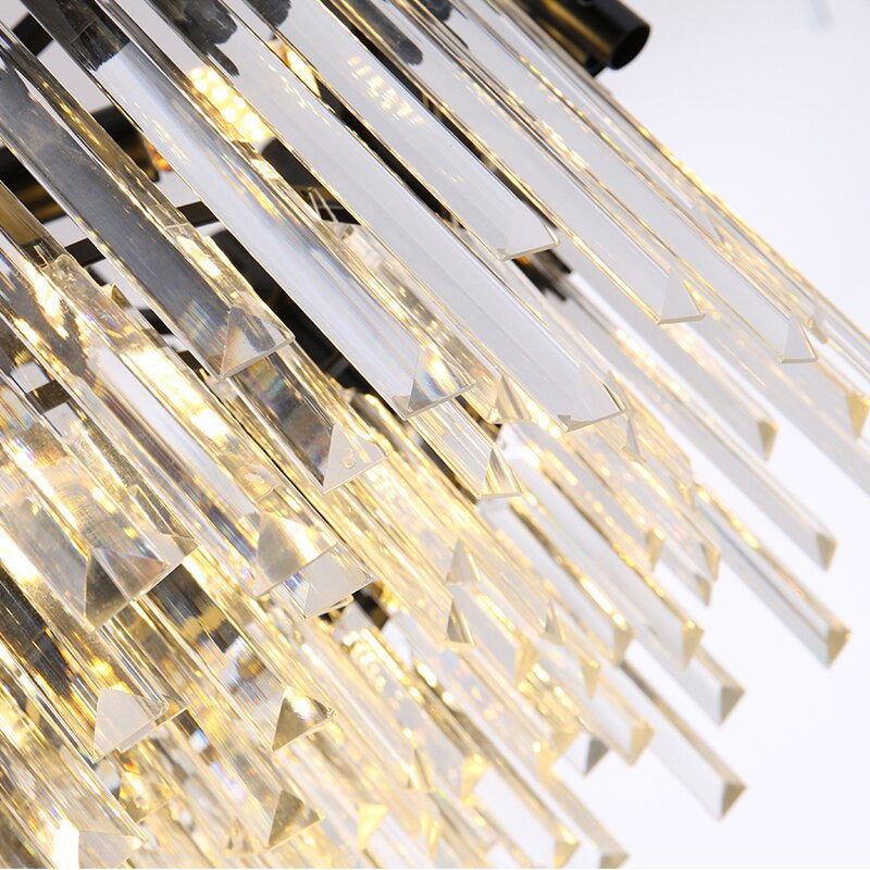 Vigo Flush Mount Crystal Chandelier, Diameter 32"By MORSALE