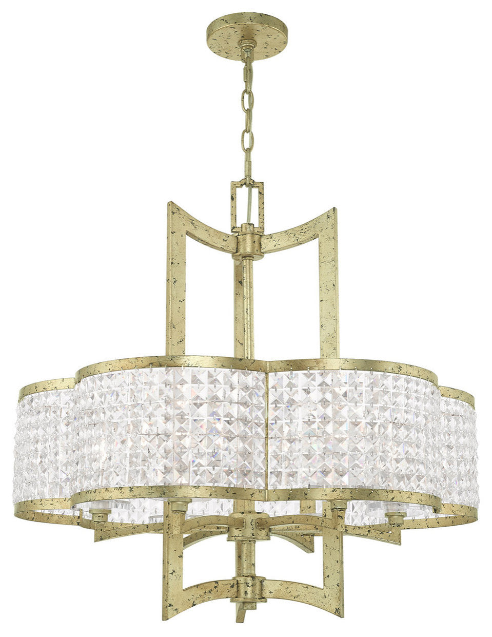 Grammercy 6 Light Chandelier, Hand Applied Winter GoldBy Livex Lighting Inc.