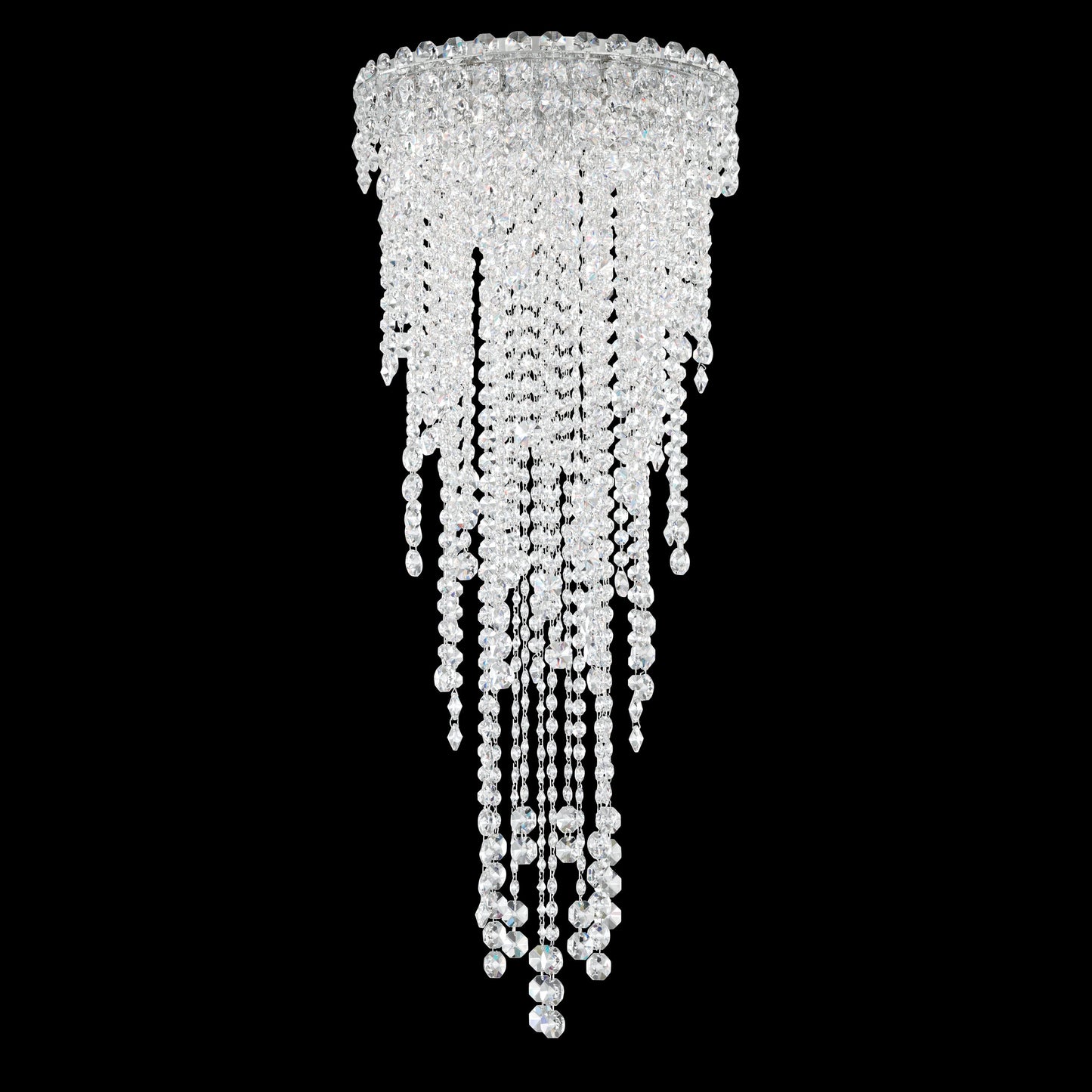 Chantant 4-Light Close to Ceiling in Stainless Steel With Clear Heritage CrystalBy Schonbek