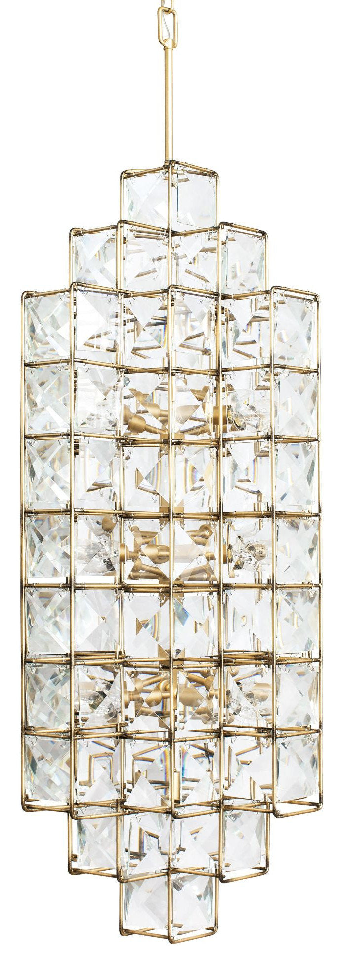 Varaluz 329F14 Cubic 14 Light 19"W Crystal Chandelier - Calypso GoldBy Varaluz