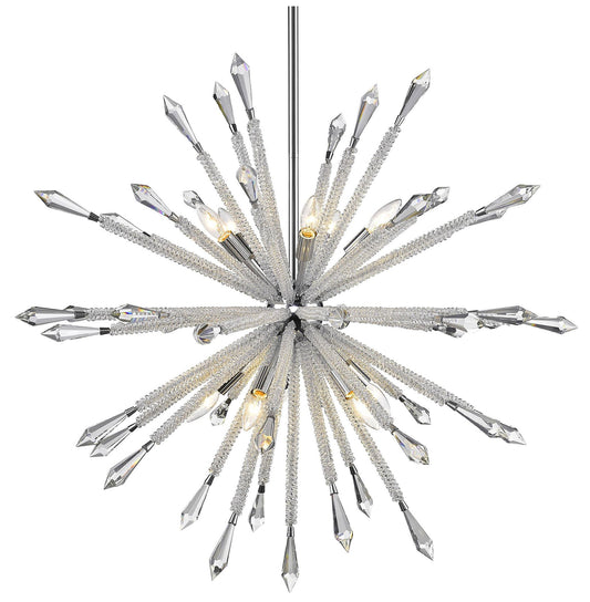 Z-Lite 4002-10 Soleia 10 Light 37"W Crystal Sputnik Chandelier - ChromeBy Z-LIte