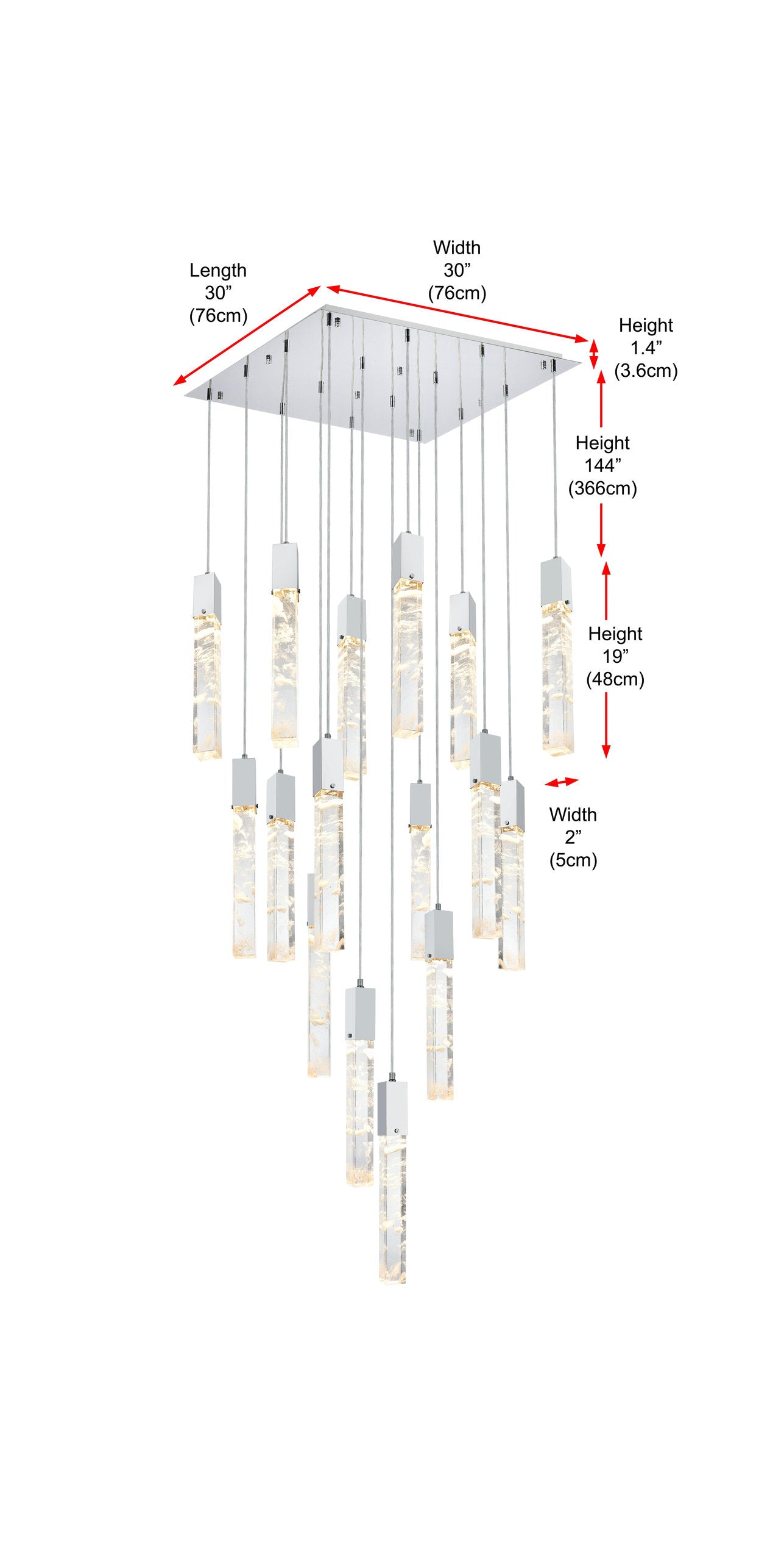 Home Living 30" Pendant, BlackBy Home Living