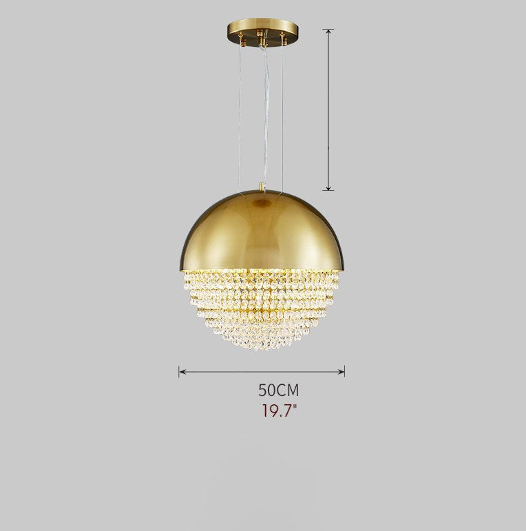 Sestri Levante | Stunning Gold Crystal Ball Chandelier, Dia21.7xh21.7''By Miron Demid LLC