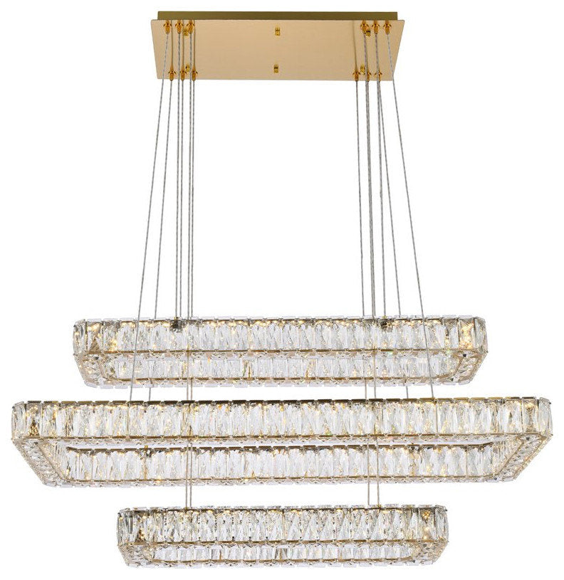Monroe LED Pendant in GoldBy Elegant Furniture & Lighting