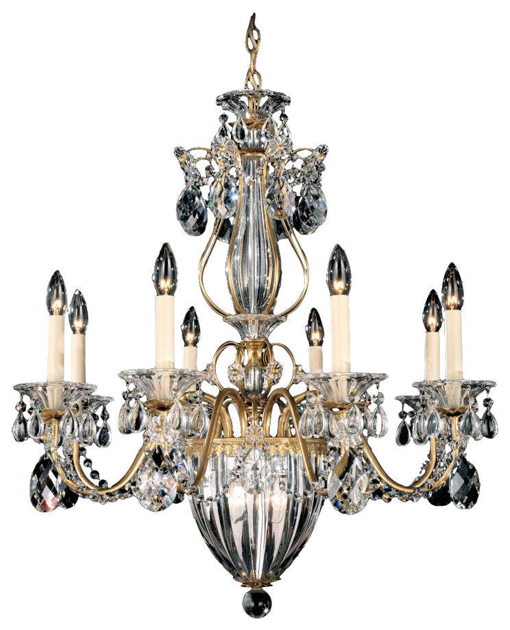 Bagatelle 11 Light Chandelier in Silver with Clear Heritage CrystalBy Schonbek