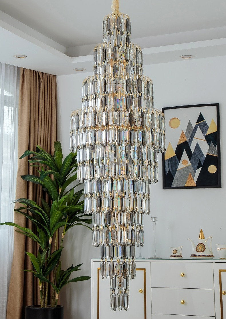Saint-Cezaire-sur-Siagne | Stunning Large Crystal Chandelier, Dia23.6"By Miron Demid LLC