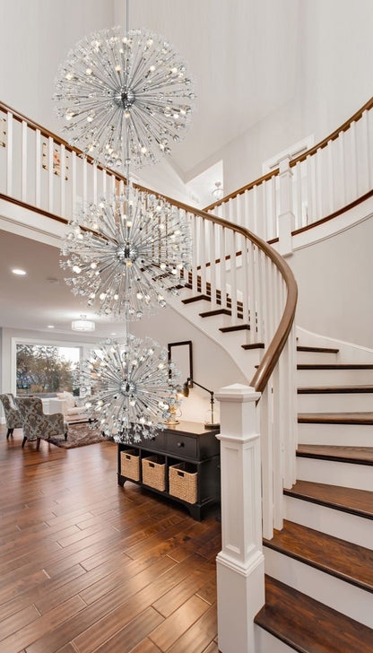 Elegant Lighting 48" Three Tiers Crystal Starburst ChandelierBy Elegant Furniture & Lighting