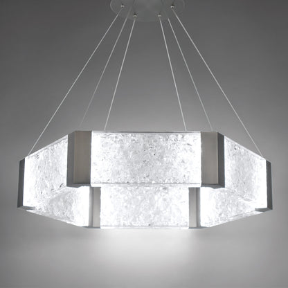 Modern Forms PD-76034 Forever 34"W LED Suspended Drum Chandelier - Aged BrassBy Modern Forms