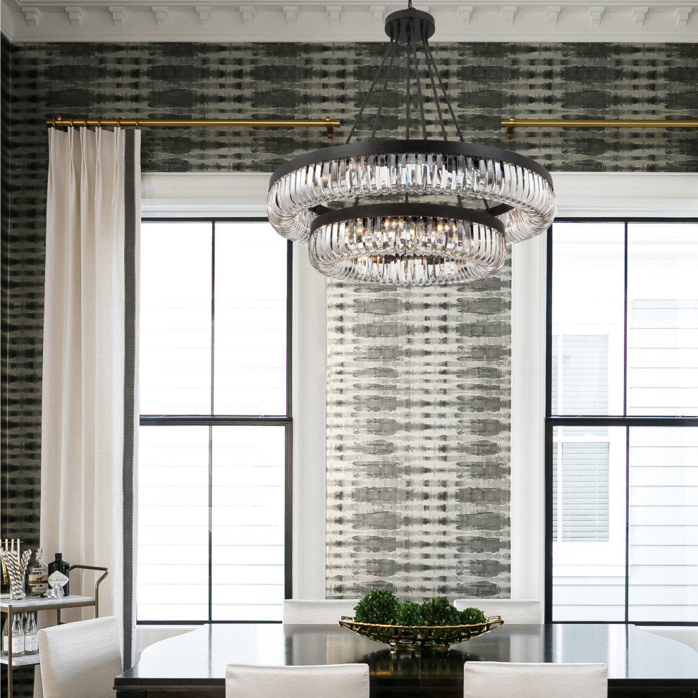 Alister 26 Light Charcoal Bronze ChandelierBy Crystorama Lighting
