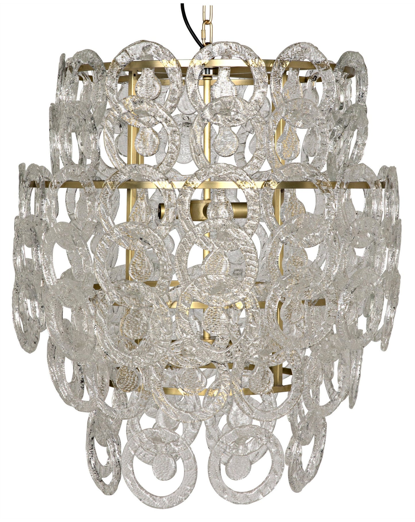 Quebec Chandelier, Metal with Brass FinishBy Noir