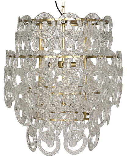 Quebec Chandelier, Metal with Brass FinishBy Noir