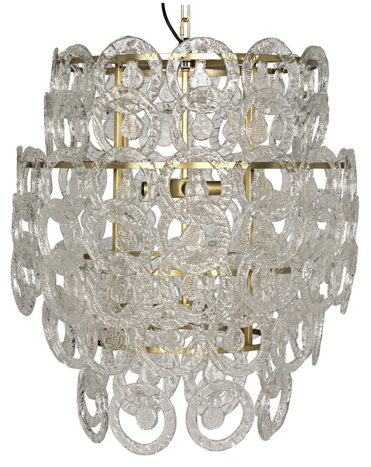 Quebec Chandelier, Metal with Brass FinishBy Noir