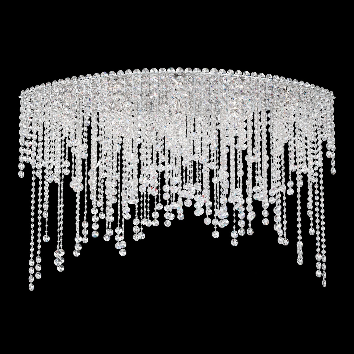 Chantant 8-Light Close to Ceiling in Stainless Steel With Clear Heritage CrystalBy Schonbek