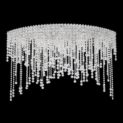 Chantant 8-Light Close to Ceiling in Stainless Steel With Clear Heritage CrystalBy Schonbek