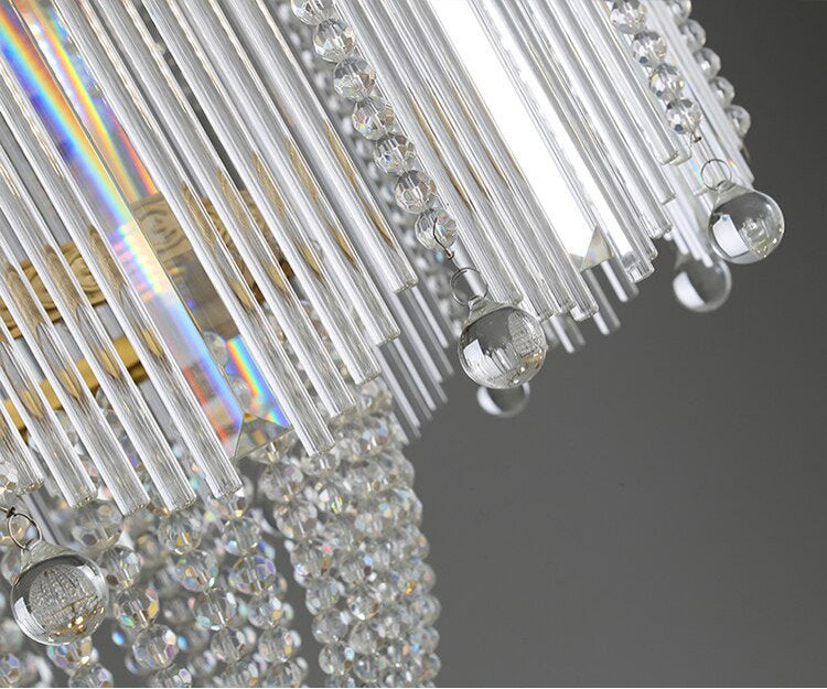 Imperia | Gorgeous Crystal Copper LED Chandelier for Dining Room, Bedroom, Dia23.6xh20.5"By Miron Demid LLC