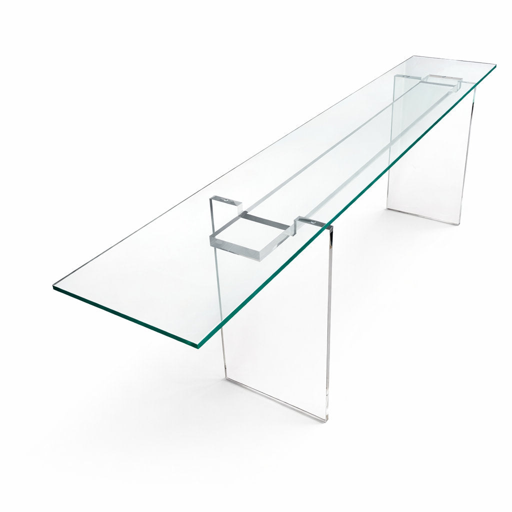 80'' W Glass Console Table