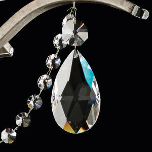 Vesca 5-Light Chandelier in Antique Silver With Clear Heritage CrystalBy Schonbek