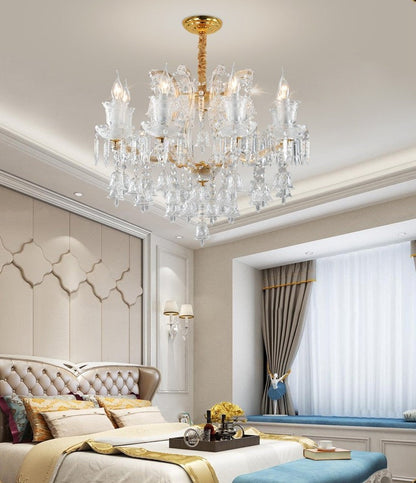 Villars-sur-Glane | European-style Wind Chime Luxury Crystal Candle Chandelier, 15 HeadsBy Miron Demid LLC