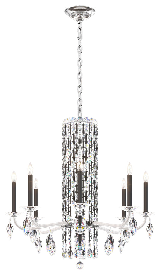 Schonbek Rs8308N-51S 8 Light Crystal Chandelier, BlackBy Schonbek