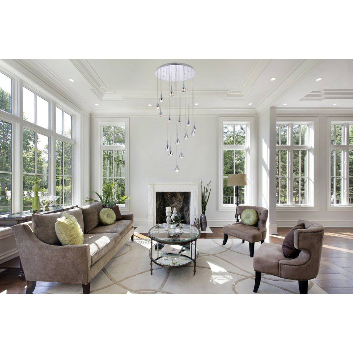 Amherst 16 Light Chandelier, ChromeBy Elegant Furniture & Lighting