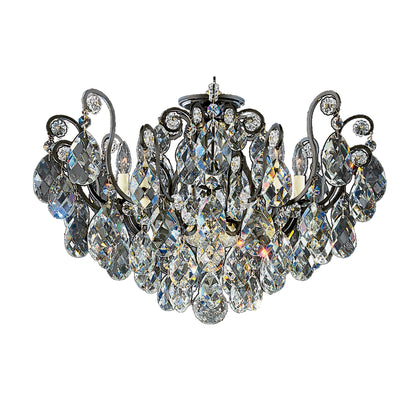 Schonbek 3785-51 8 Light Crystal Semi-Flush, BlackBy Schonbek