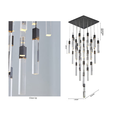 Crystal Cascade Multi-Light PendantBy Design Living