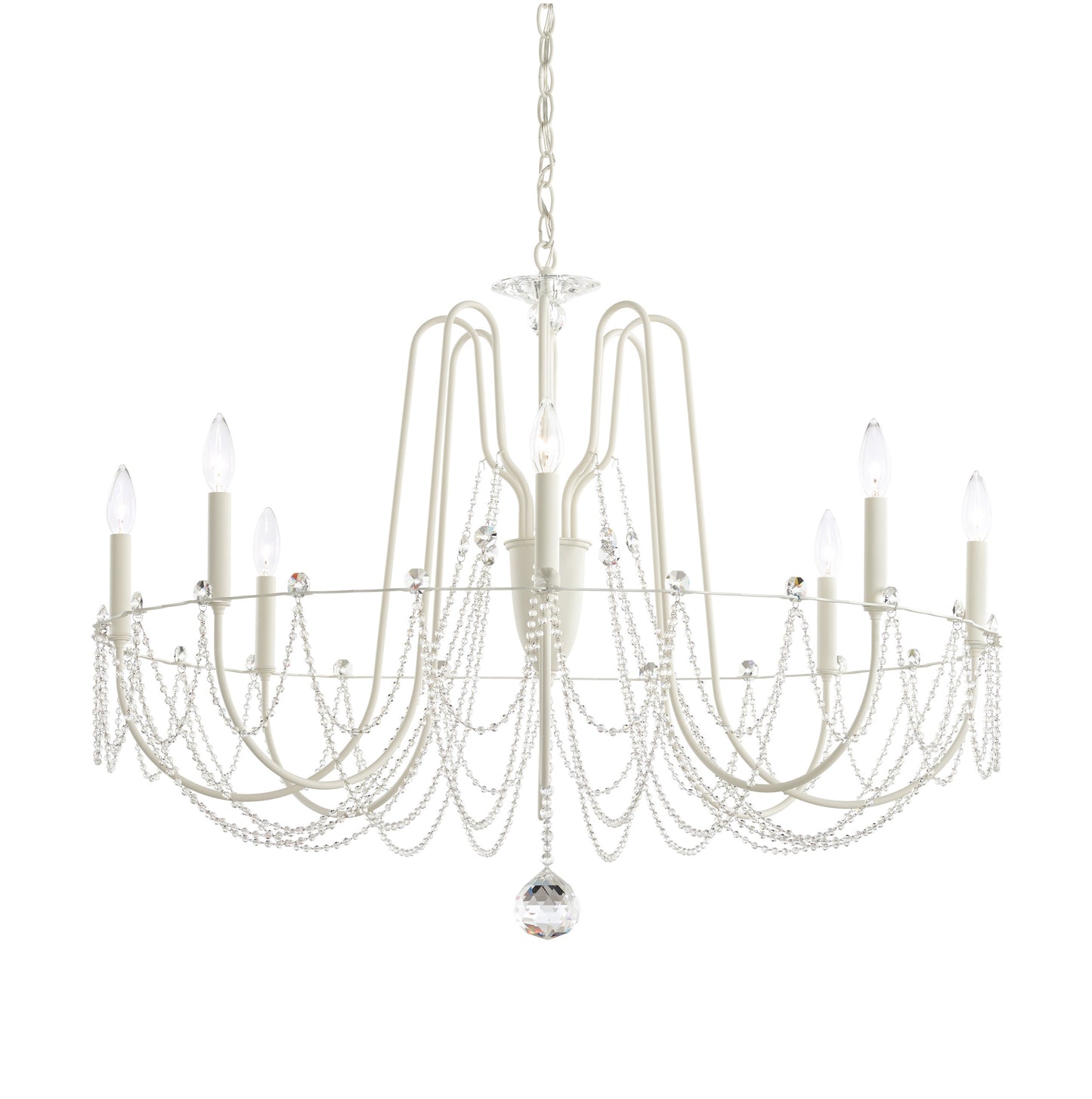Schonbek Ar1008N-06S 8 Light Crystal Chandelier, WhiteBy Schonbek