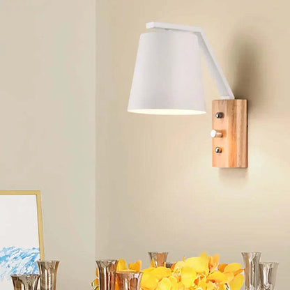 Solid Wood & Glass Wall Lamp �C Bedroom Bedside or Bar Aisle Light