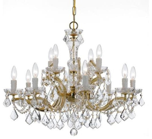 Crystorama 4479-GD-CL-S Maria Theresa - Twelve Light ChandelierBy Crystorama Lighting