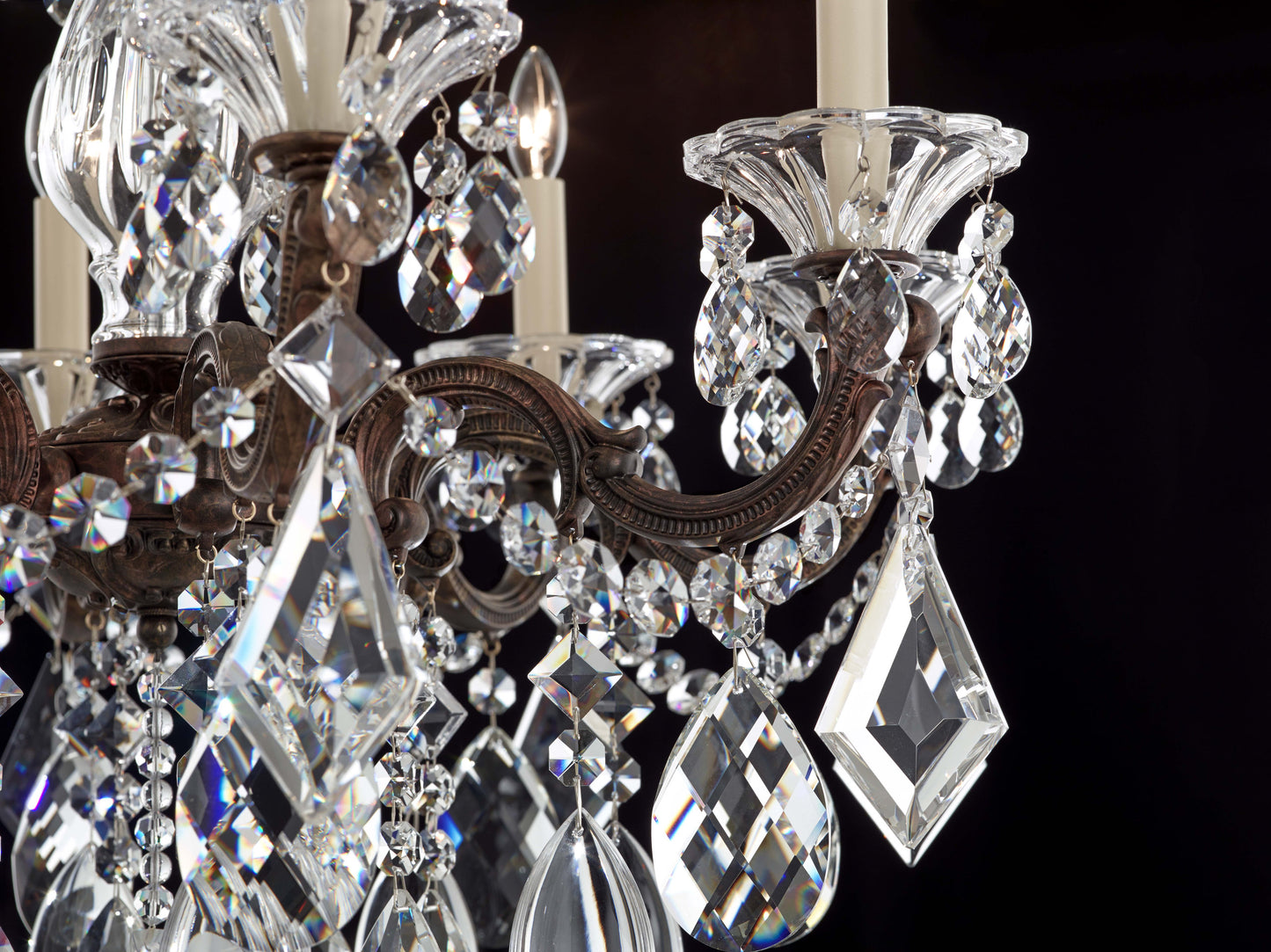 Schonbek 5073-76S 8 Light Crystal Chandelier, Heirloom BronzeBy Schonbek
