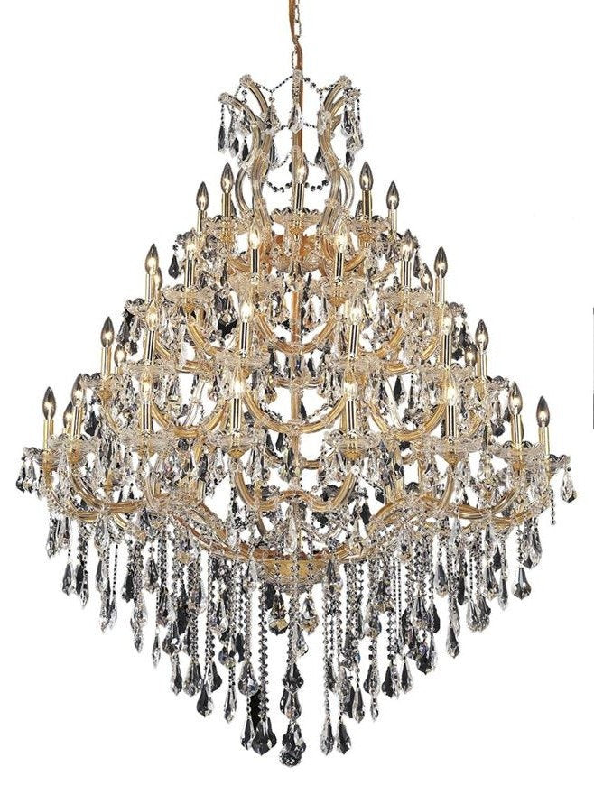 2801 Maria Theresa Collection Large Hanging Fixture, Clear, Royal CutBy Elegant Furniture & Lighting
