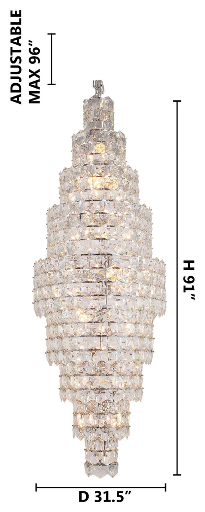 9 Tier Chrome Crystal ChandelierBy Design Living