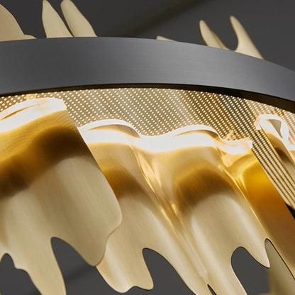 Nera 2-Tier Brushed Brass Modern ChandelierBy MORSALE