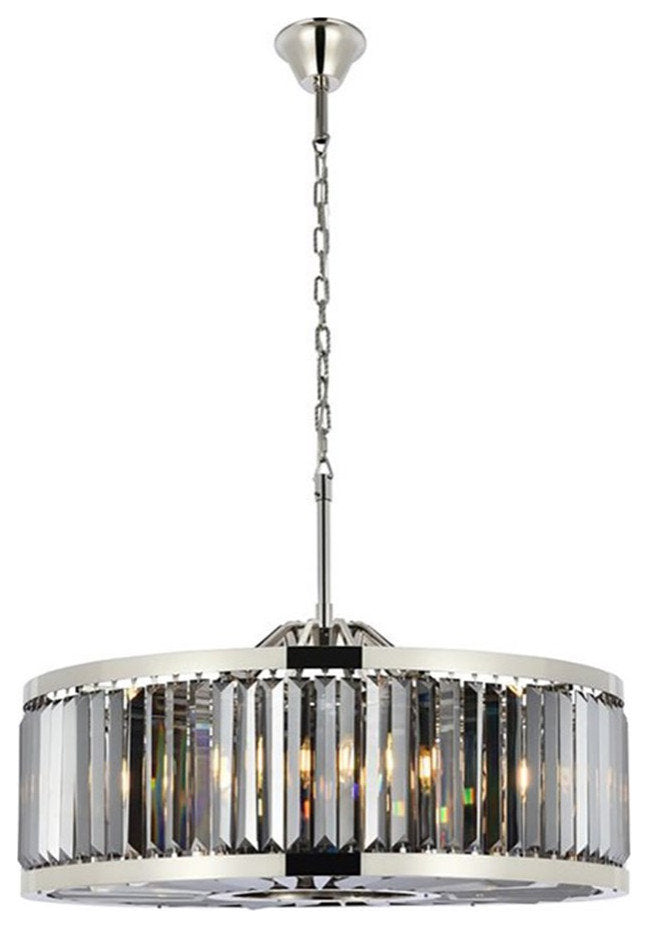 Urban Classic Chelsea 10-Light Metal Royal Cut Chandelier in Polished NickelBy Urban Classic