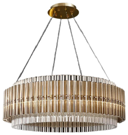 Cagnano Varano | Elegant Large Luxury Gold Crystal Chandelier, Gold, Dia100, Cool Light DimmableBy Miron Demid LLC